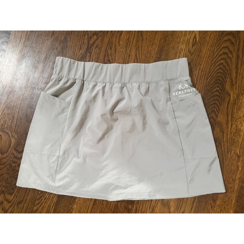 Realtree Fishing Womens Skort Frost Gray Athletic Skirt Pockets IV051024 L 12-14